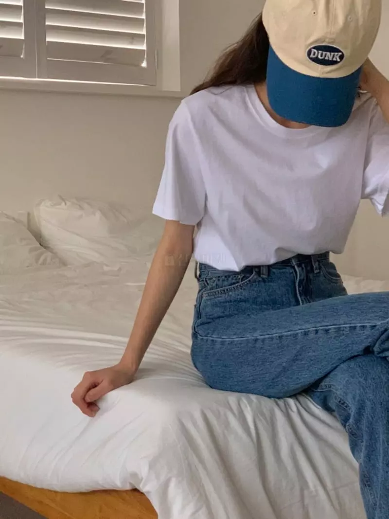 Tfarm - Korean Women Fashion - #womensfashion - Basic Short Sleeves Tee - 6