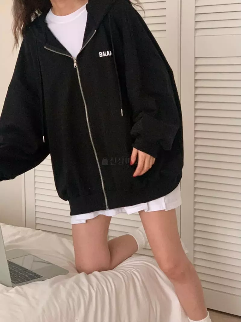 Tfarm - Korean Women Fashion - #womensfashion - Balance Hoody Zip-up - 5
