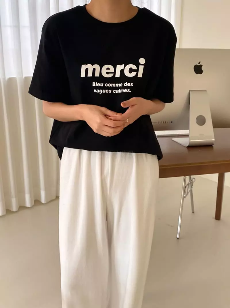 Tfarm - Korean Women Fashion - #momslook - Merci Tee - 4
