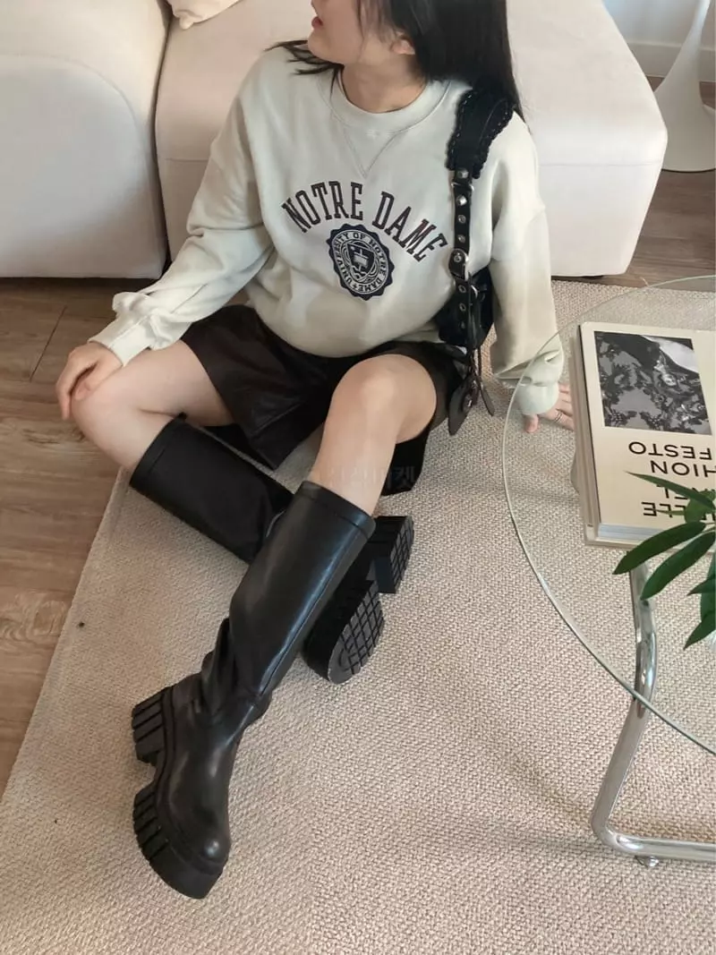 The Nkino - Korean Women Fashion - #momslook - Notre Dame M Sweatshirt - 10