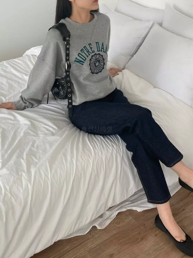 The Nkino - Korean Women Fashion - #momslook - Notre Dame M Sweatshirt - 12