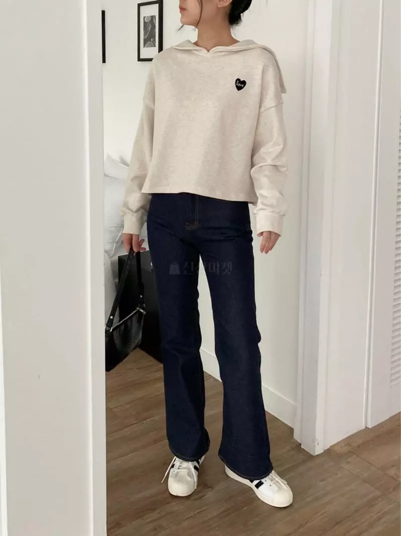 The Nkino - Korean Women Fashion - #momslook - Heart Sailor Sweatshirt - 6