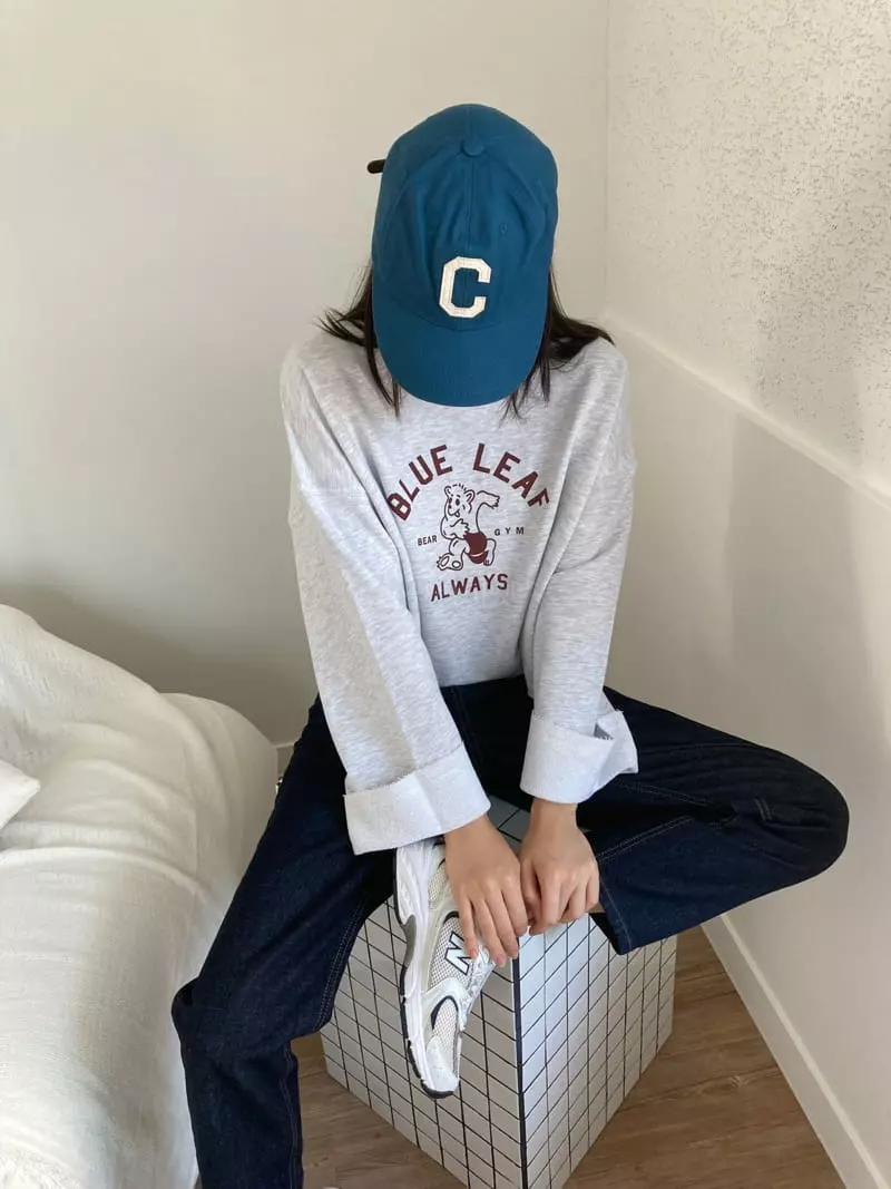 The Nkino - Korean Women Fashion - #momslook - Blue Riff Sweatshirt - 2