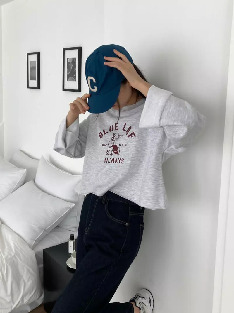 The Nkino - Korean Women Fashion - #womensfashion - Blue Riff Sweatshirt - 4