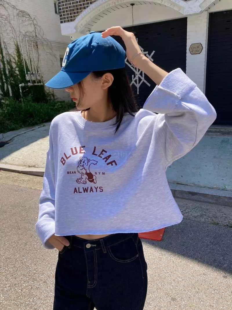 The Nkino - Korean Women Fashion - #momslook - Blue Riff Sweatshirt - 6