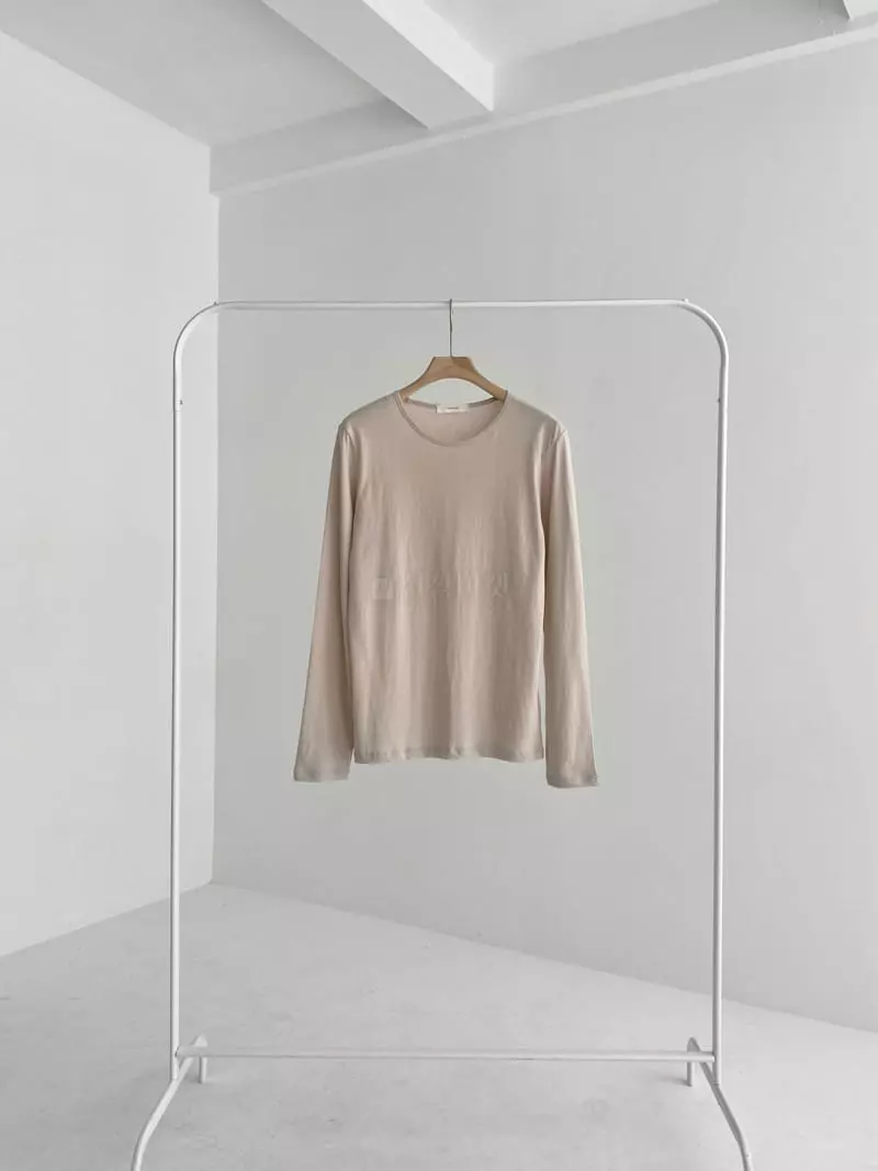 The Nkino - Korean Women Fashion - #momslook - Natural Round Tee - 6