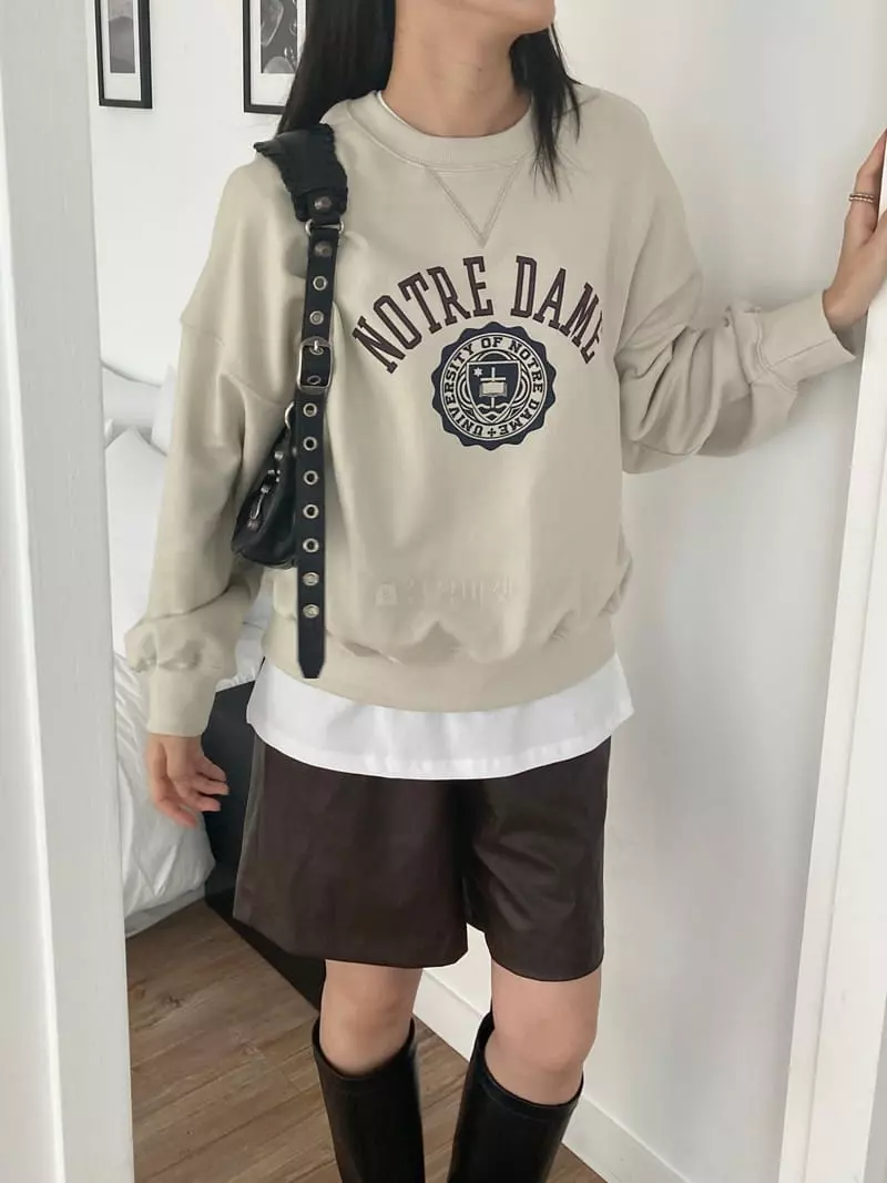 The Nkino - Korean Women Fashion - #vintagekidsstyle - Notre Dame M Sweatshirt - 4