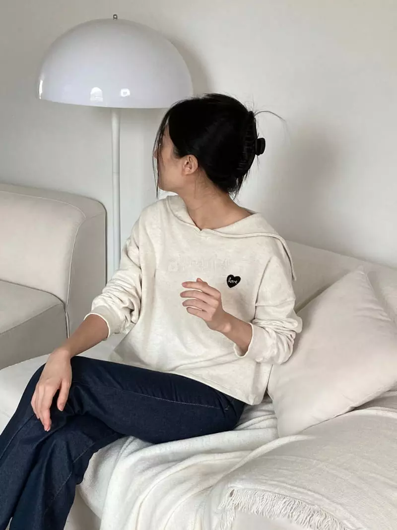 The Nkino - Korean Women Fashion - #thelittlethings - Heart Sailor Sweatshirt - 3
