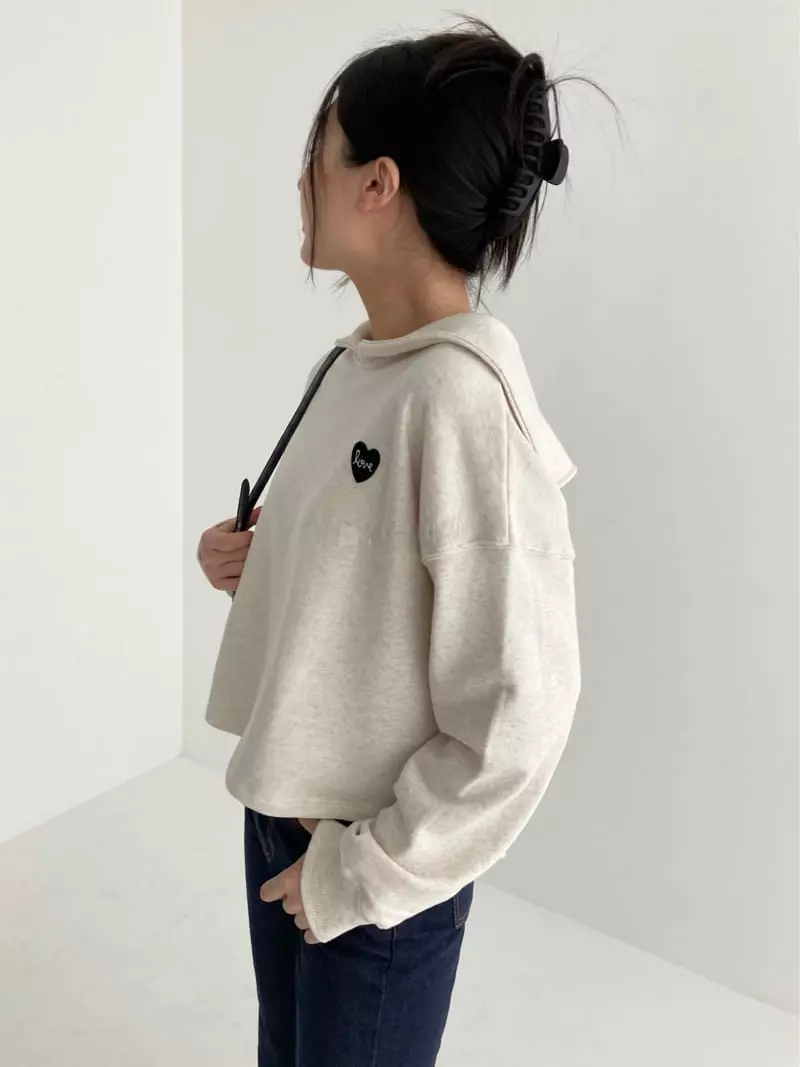 The Nkino - Korean Women Fashion - #womensfashion - Heart Sailor Sweatshirt - 7