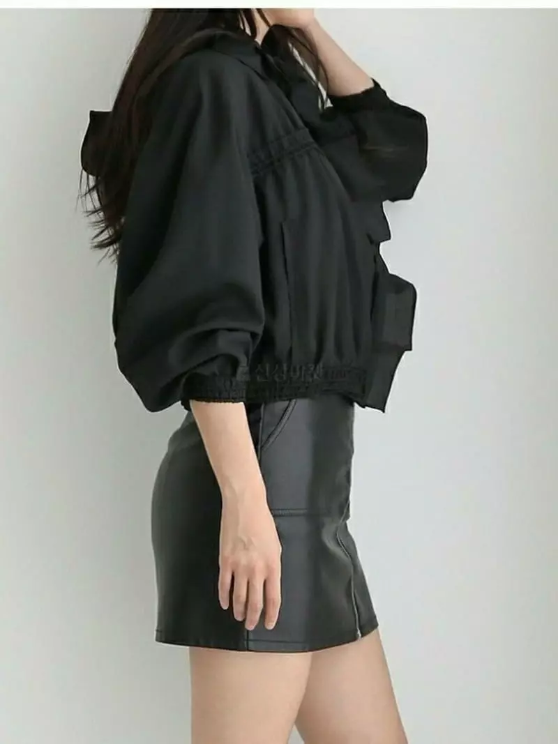 Theany - Korean Women Fashion - #momslook - Frill Hoody Jumper