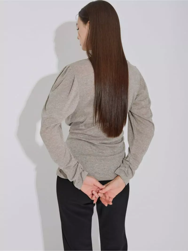 Theany - Korean Women Fashion - #momslook - Shirring Tee - 2