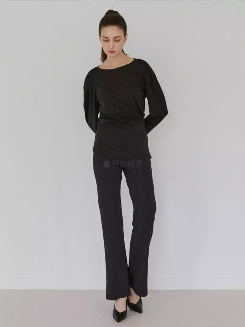 Theany - Korean Women Fashion - #momslook - Shirring Tee - 6