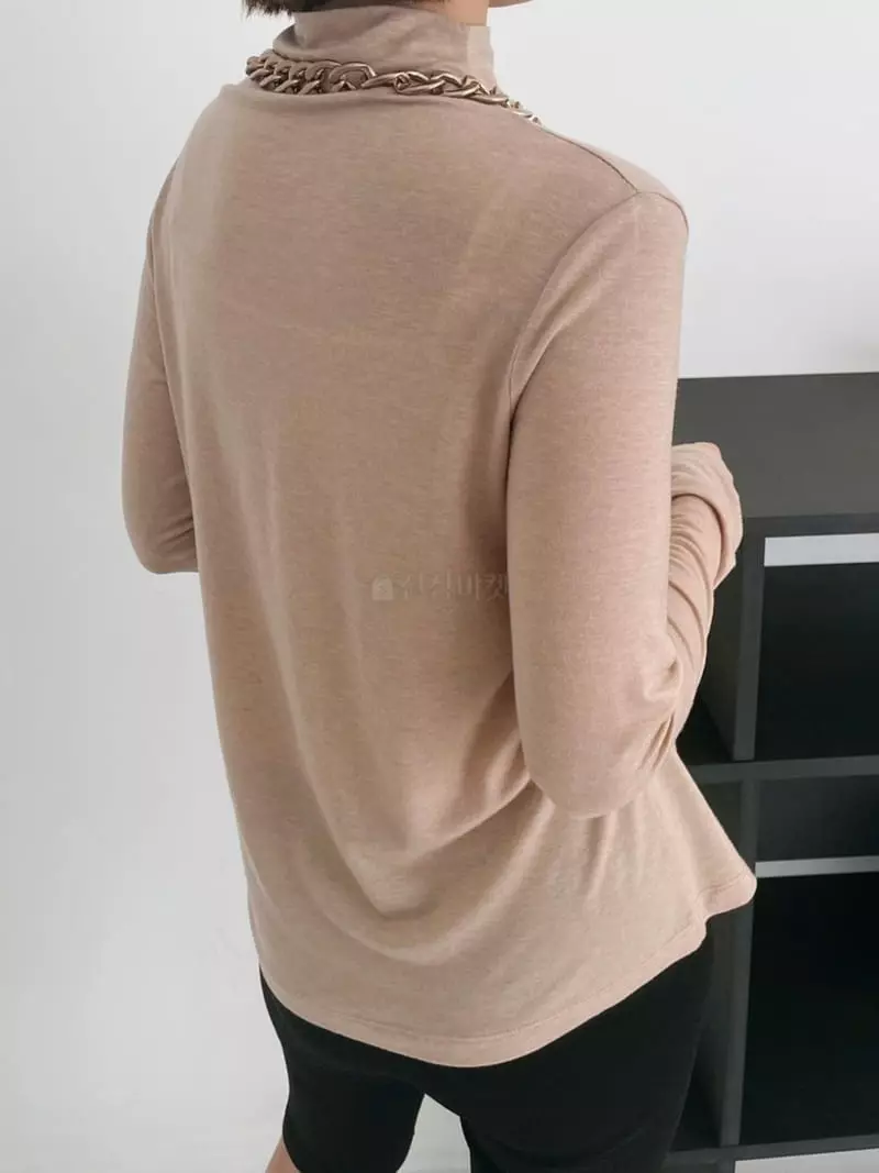 Theany - Korean Women Fashion - #womensfashion - Half Neck Tee - 4