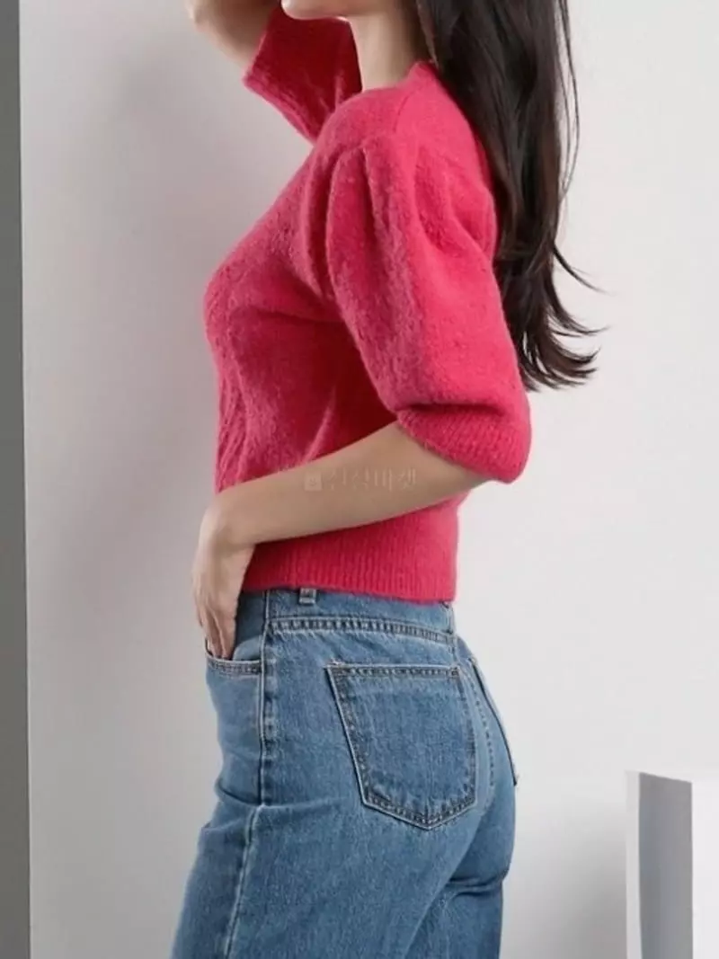Theany - Korean Women Fashion - #momslook - Slpaca Scsi Knit Tee