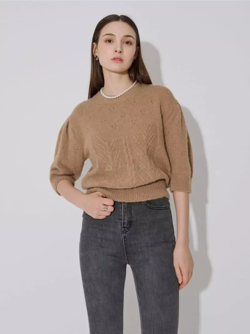 Theany - Korean Women Fashion - #momslook - Slpaca Scsi Knit Tee - 5