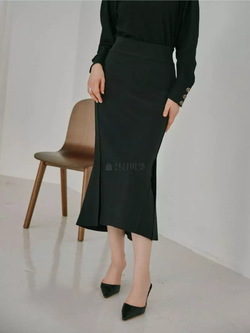 Theany - Korean Women Fashion - #momslook - Sasun Slit Skirt - 12