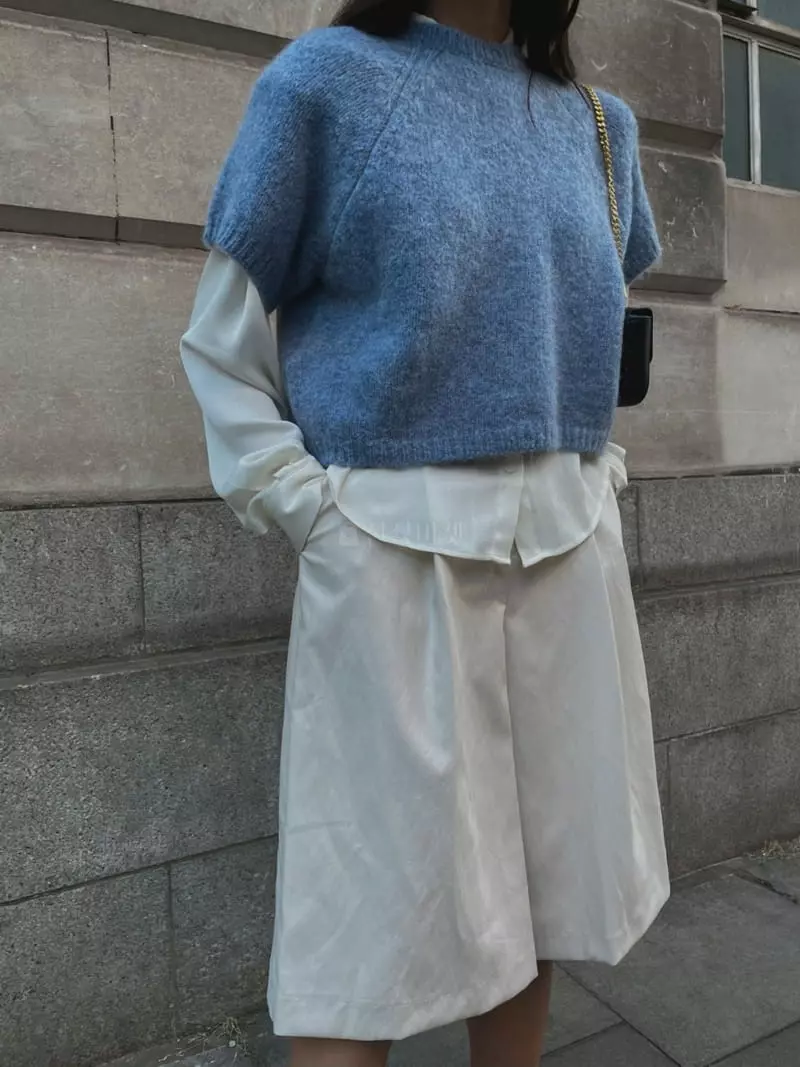 Theany - Korean Women Fashion - #momslook - Mix Mohair Knit Tee - 11