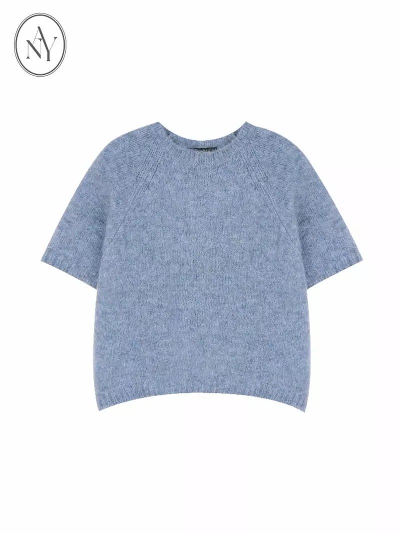 Theany - Korean Women Fashion - #momslook - Mix Mohair Knit Tee - 9