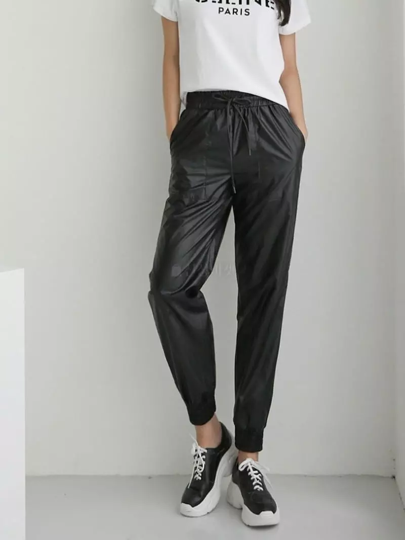 Theany - Korean Women Fashion - #momslook - Leather Pants - 7