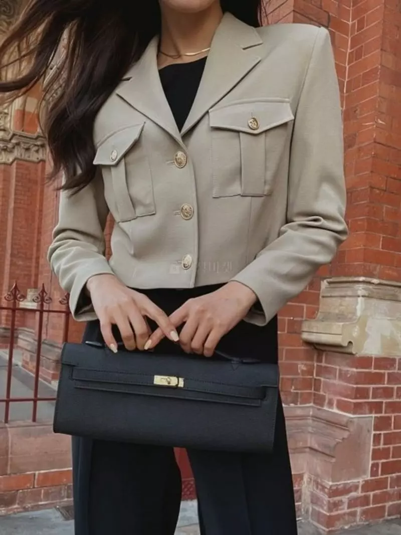 Theany - Korean Women Fashion - #momslook - Double Crop Jacket - 10