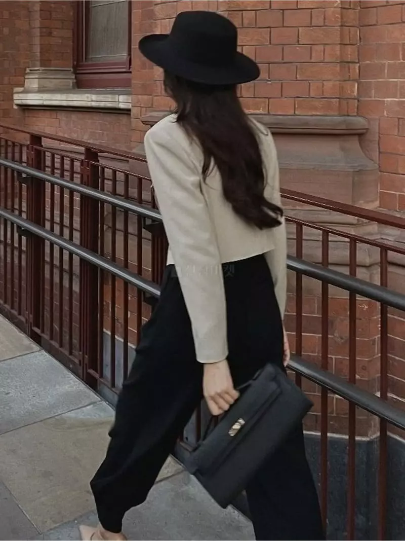 Theany - Korean Women Fashion - #womensfashion - Double Crop Jacket - 4