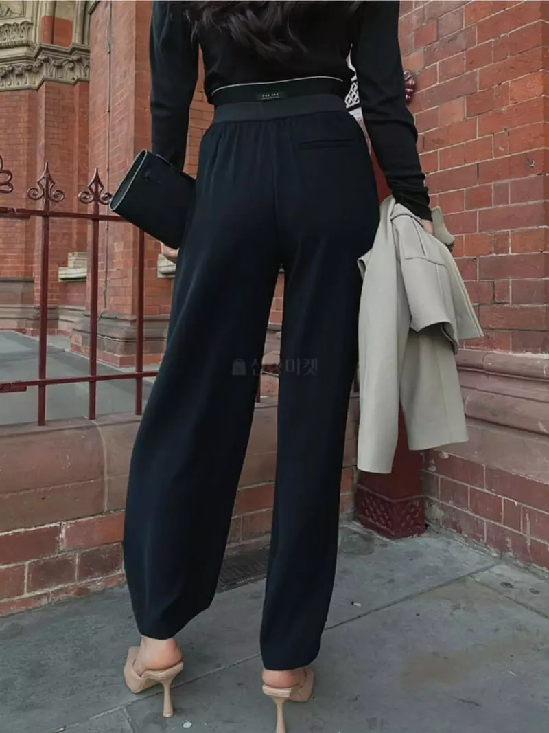 Theany - Korean Women Fashion - #momslook - Double Banding Pants - 11