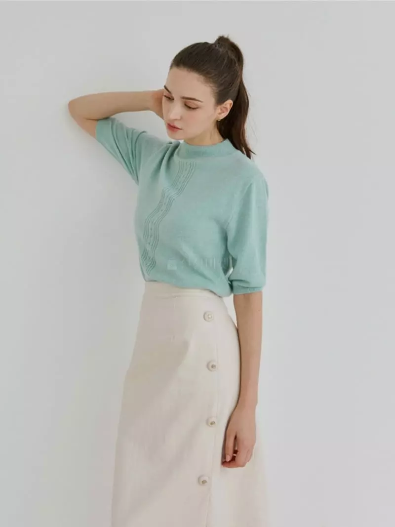 Theany - Korean Women Fashion - #restrostyle - Merry Knit Tee - 2