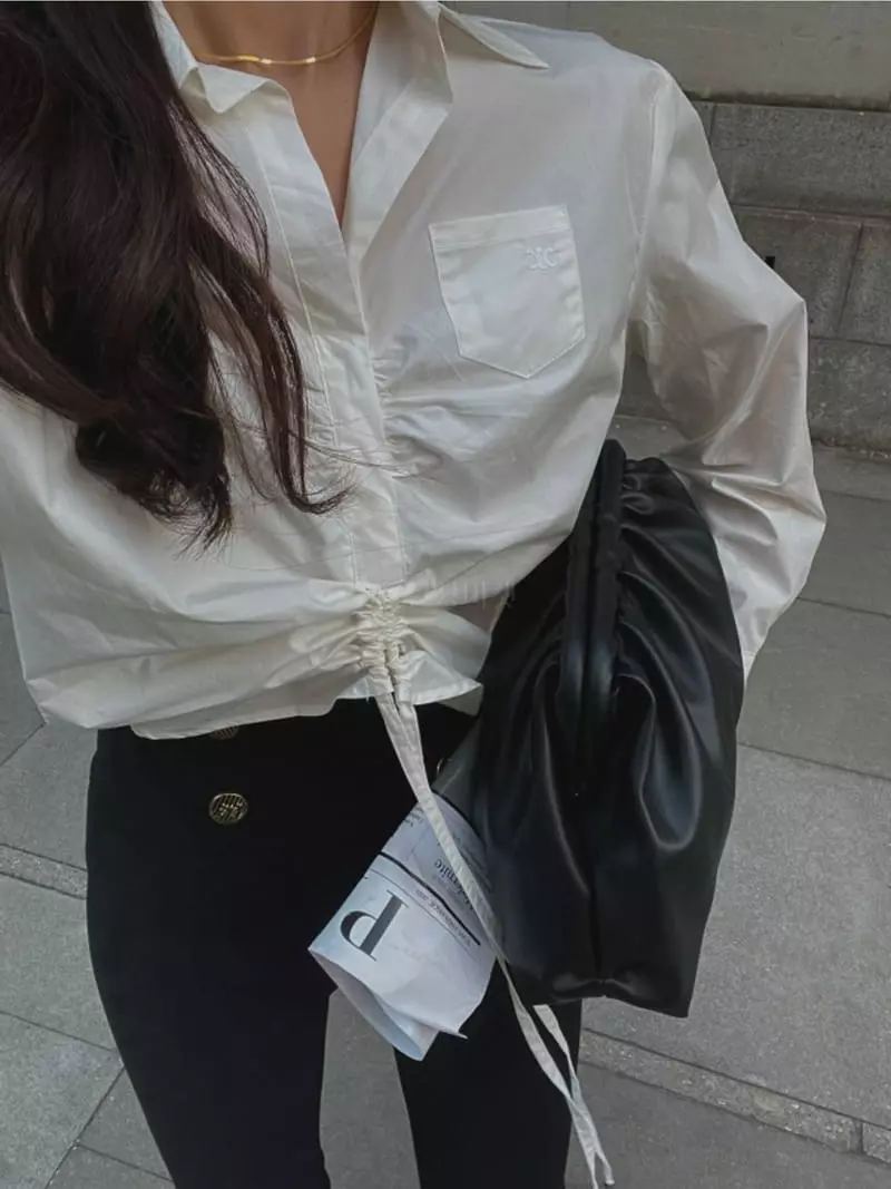 Theany - Korean Women Fashion - #romanticstyle - Shirring Shirt - 12
