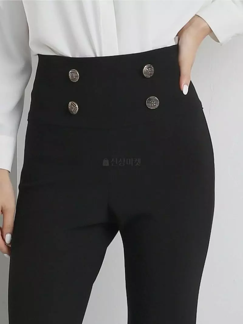 Theany - Korean Women Fashion - #thelittlethings - Button Slit Pants - 9