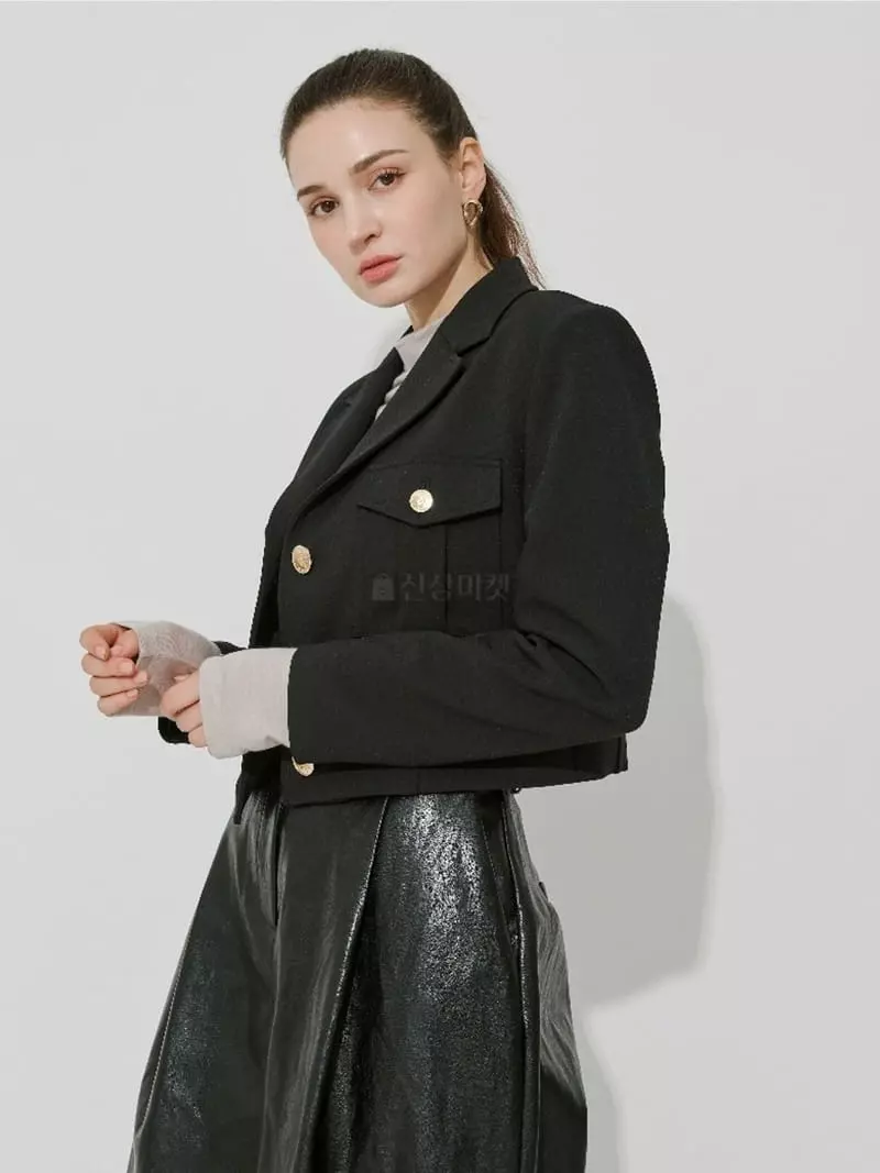 Theany - Korean Women Fashion - #thelittlethings - Double Crop Jacket