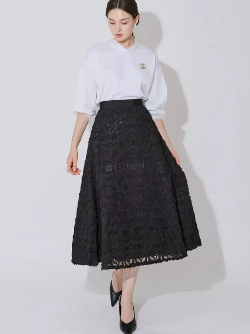 Theany - Korean Women Fashion - #womensfashion - Floral Paul Skirt - 10