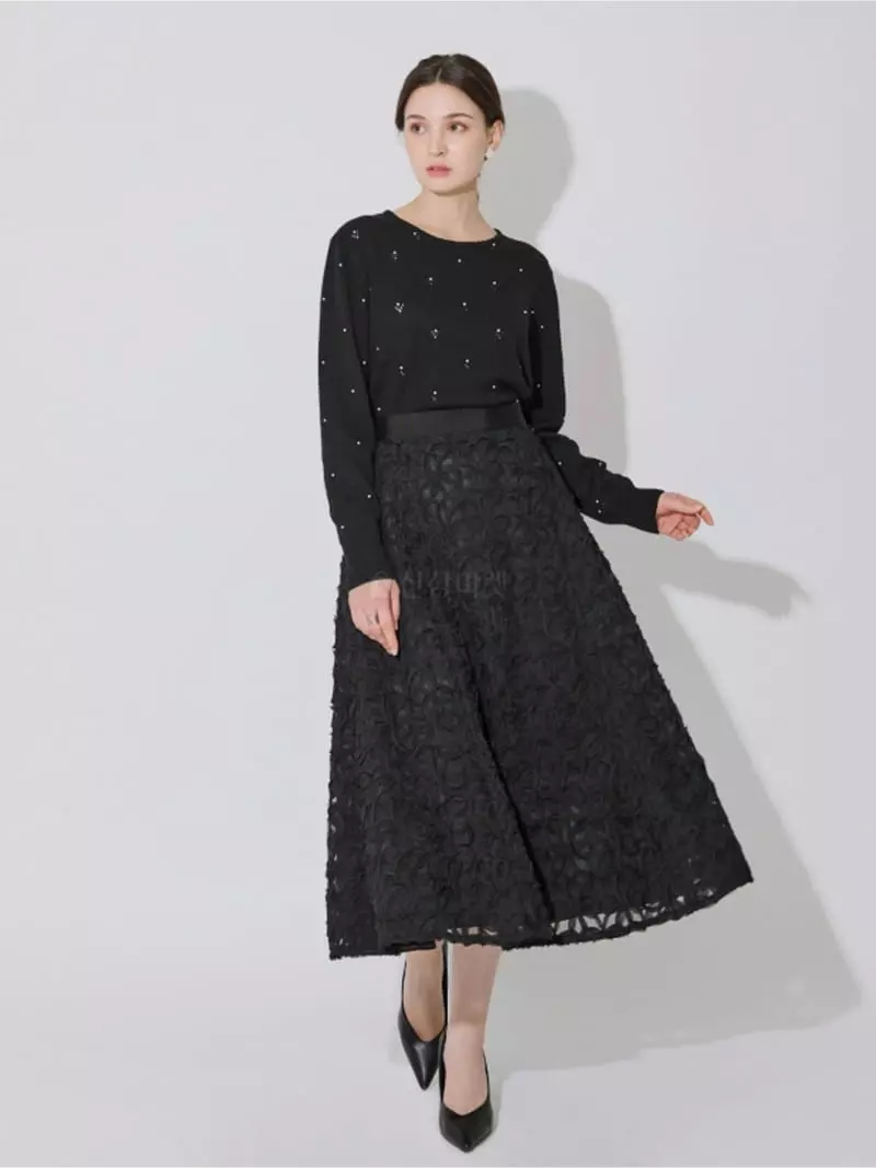 Theany - Korean Women Fashion - #womensfashion - Floral Paul Skirt - 6