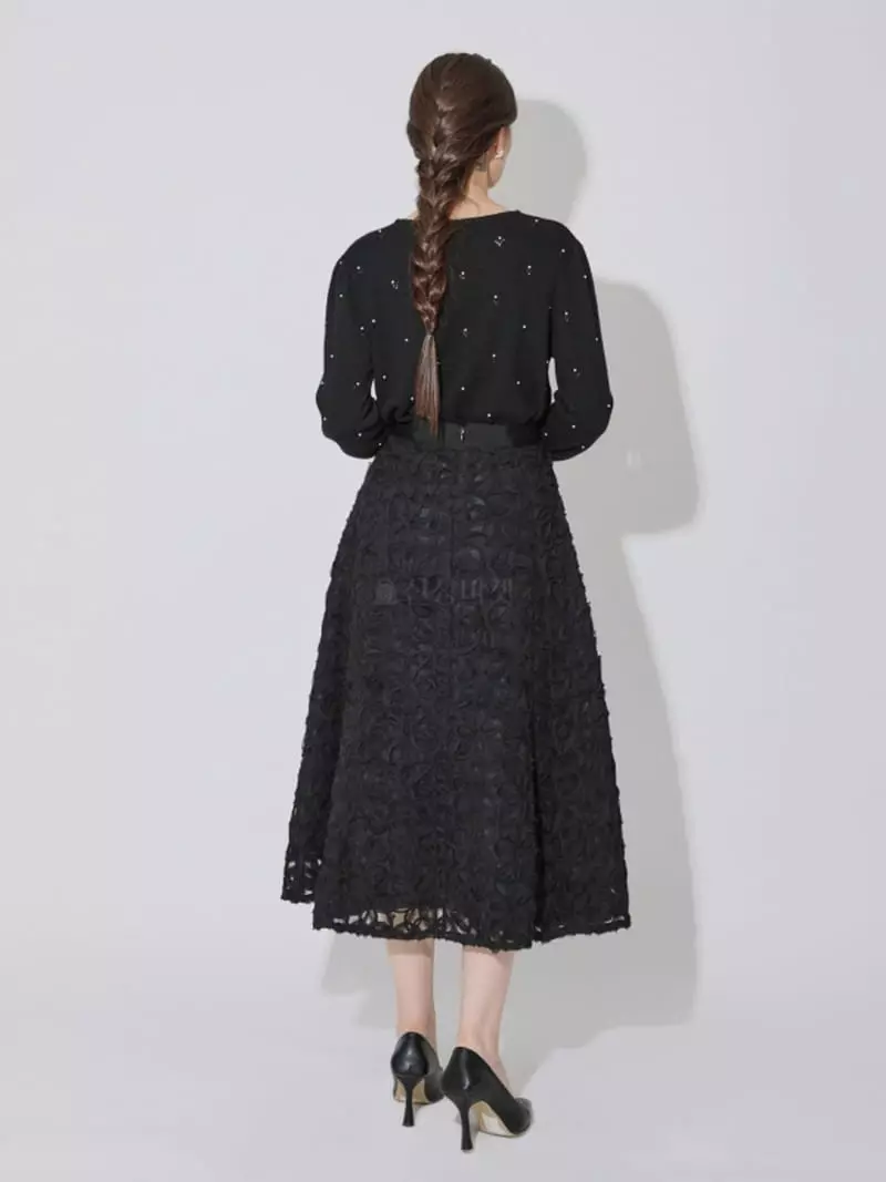Theany - Korean Women Fashion - #womensfashion - Floral Paul Skirt - 8