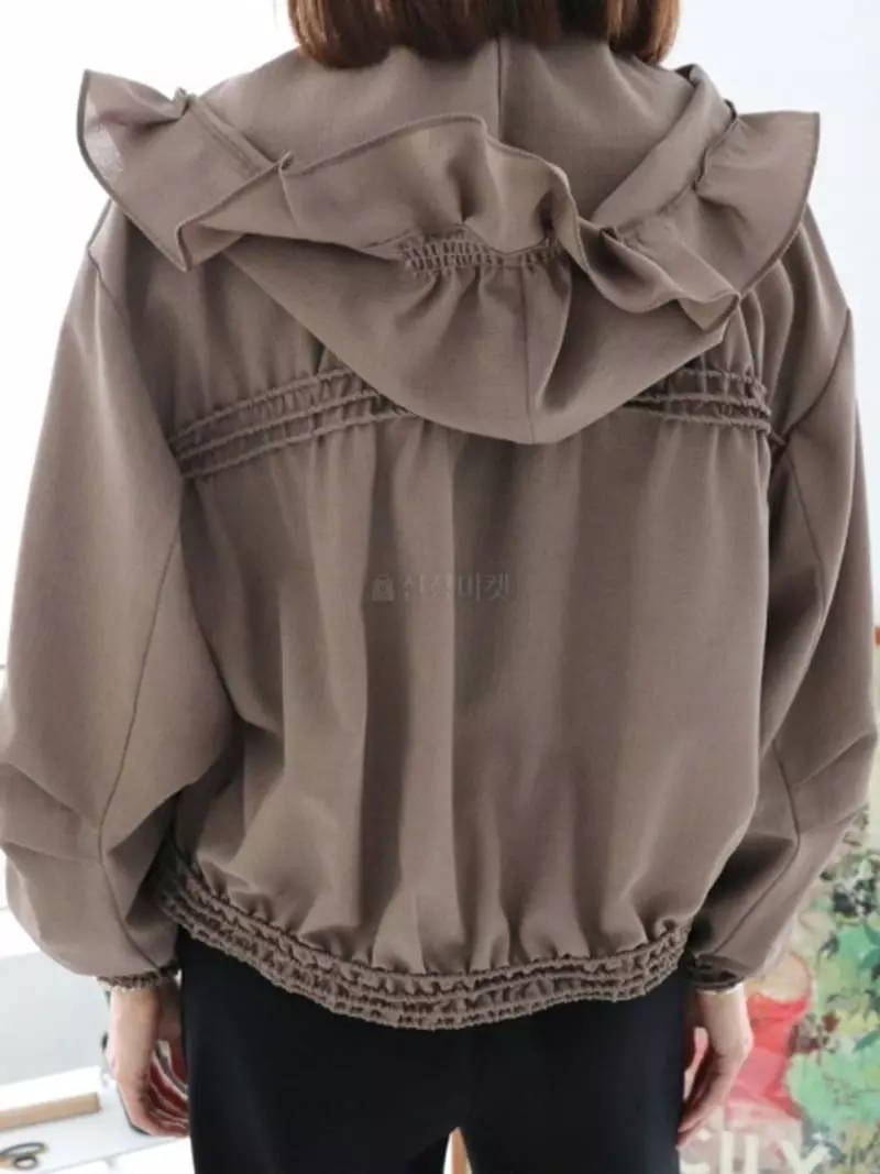 Theany - Korean Women Fashion - #womensfashion - Frill Hoody Jumper - 6