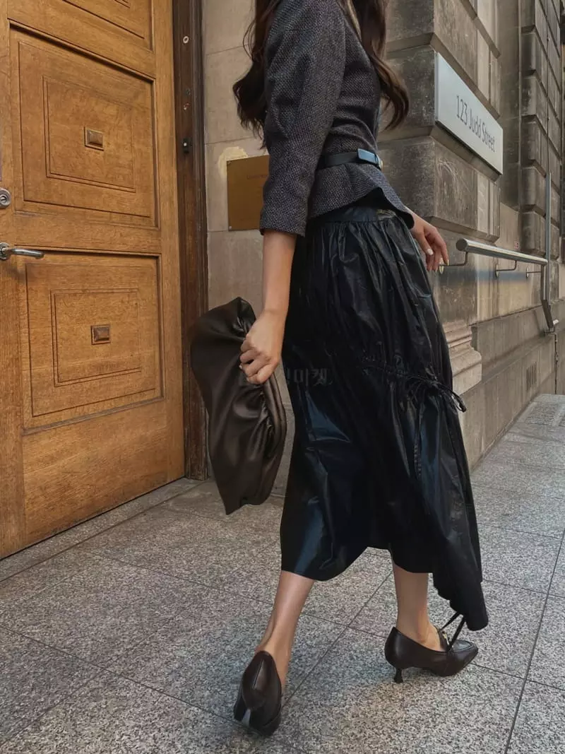 Theany - Korean Women Fashion - #womensfashion - Shirring Maxy Skirt - 2