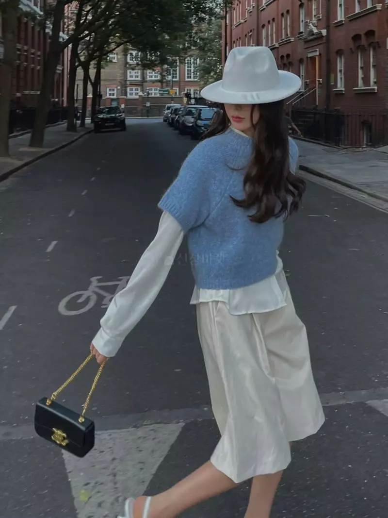 Theany - Korean Women Fashion - #womensfashion - Mix Mohair Knit Tee - 10