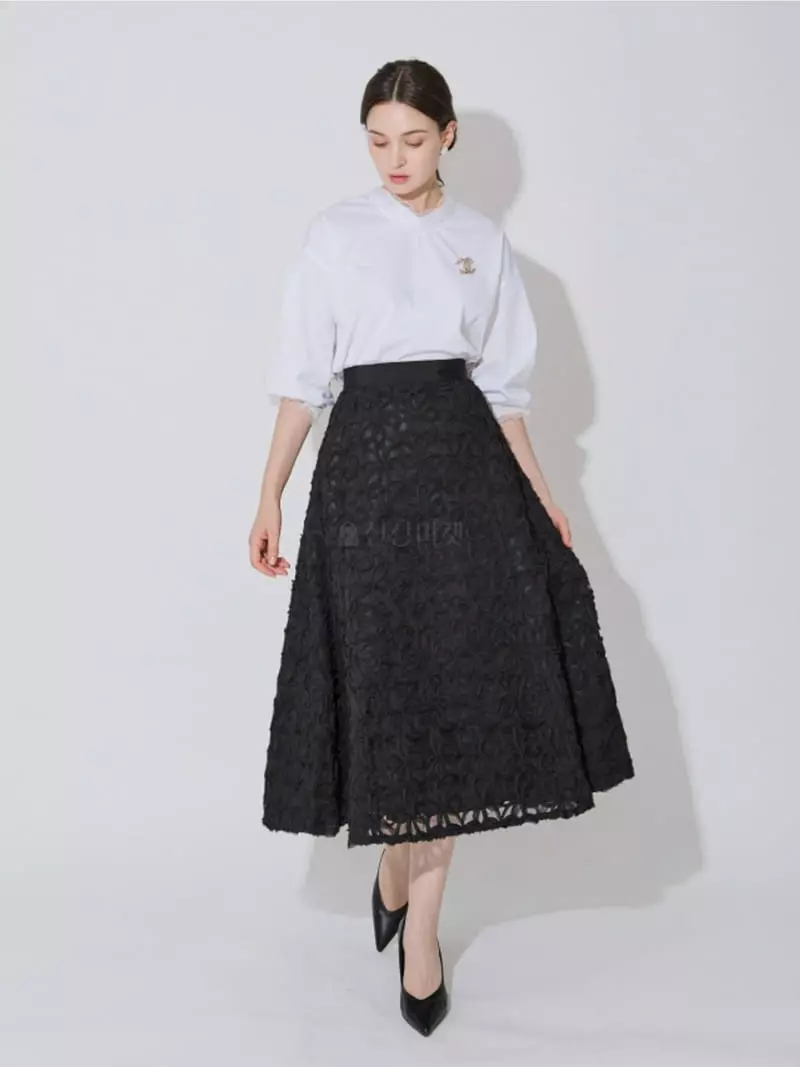 Theany - Korean Women Fashion - #womensfashion - Lace Block Blouse - 7