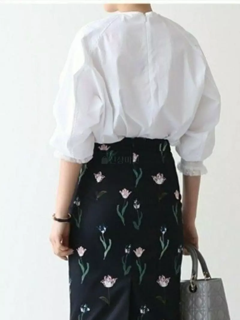 Theany - Korean Women Fashion - #womensfashion - Lace Block Blouse - 9
