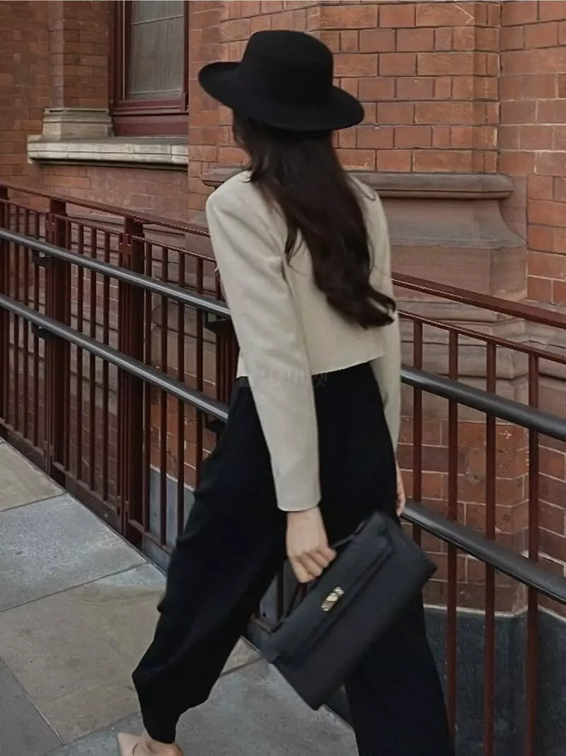 Theany - Korean Women Fashion - #womensfashion - Double Crop Jacket - 11