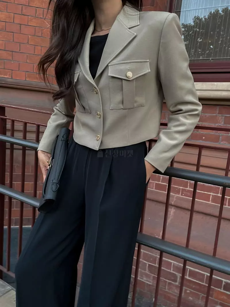 Theany - Korean Women Fashion - #womensfashion - Double Crop Jacket - 9