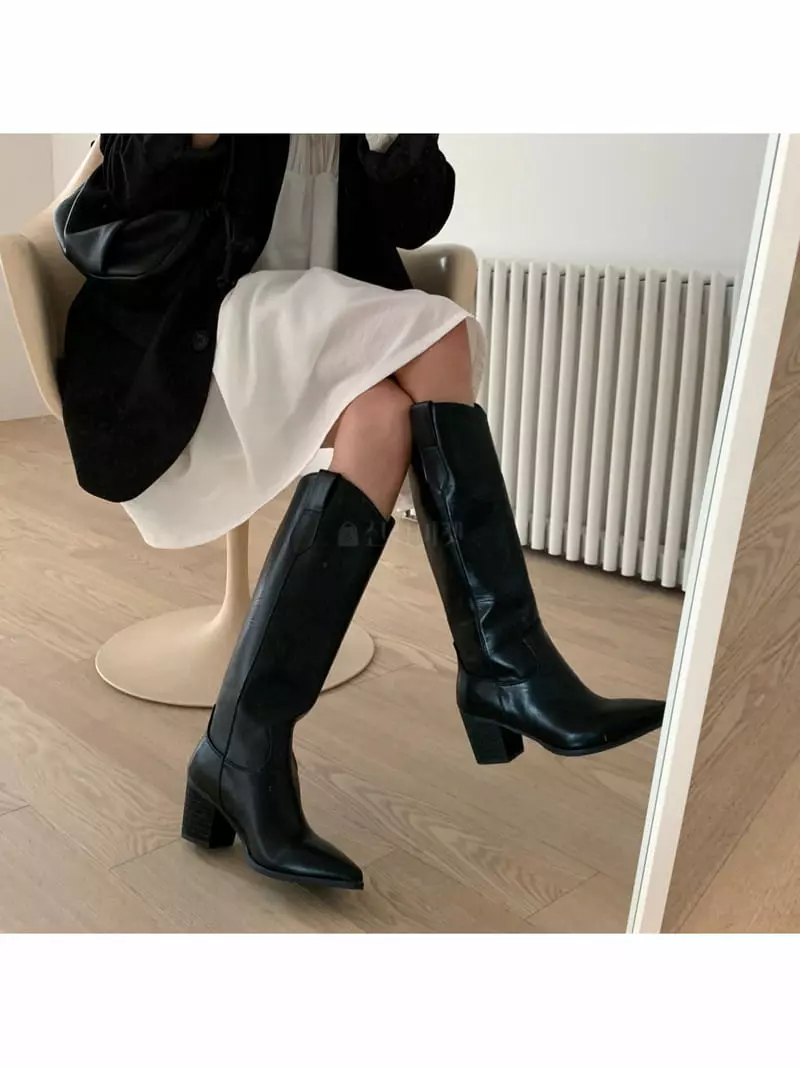 Themuse - Korean Women Fashion - #momslook - 1001 Wastern Boots - 3