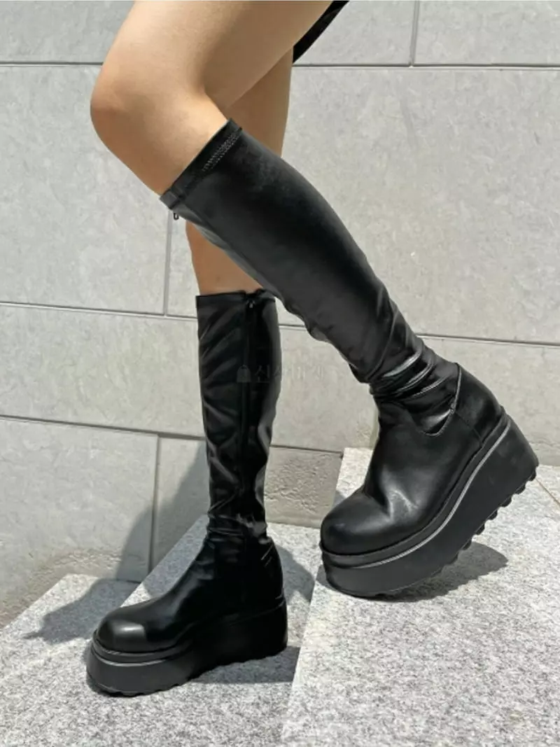 Themuse - Korean Women Fashion - #vintageinspired - 1044 Long Boots - 6