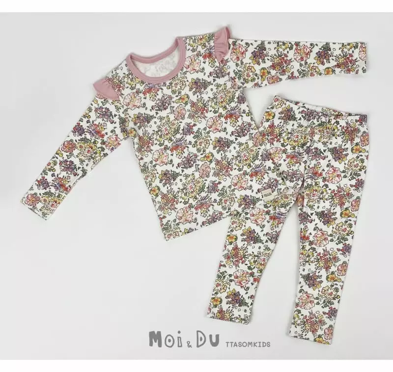 Ttasom - Korean Children Fashion - #Kfashion4kids - Petit Flower 30 Fraise Easywear