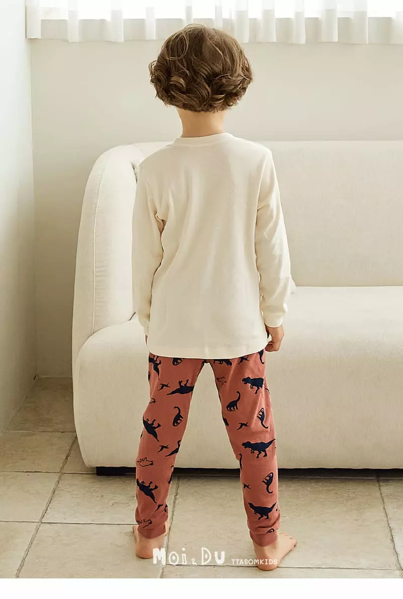 Ttasom - Korean Children Fashion - #designkidswear - Dino Taxi 30 Fraise Easywear - 5