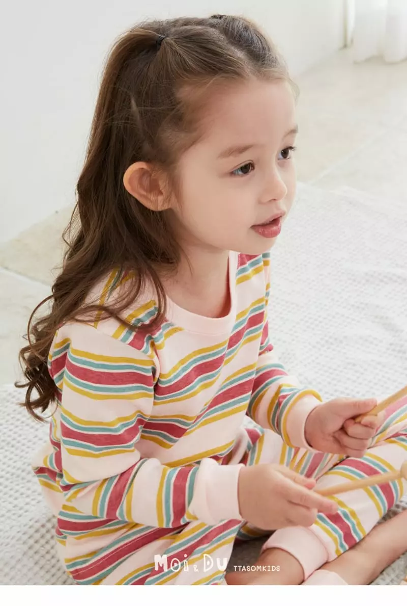 Ttasom - Korean Children Fashion - #designkidswear - Stripe Pink 30 Fraise Easywear - 5