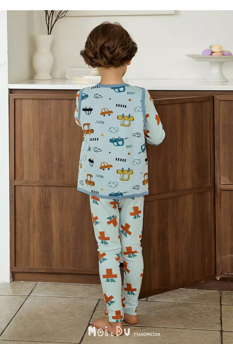 Ttasom - Korean Children Fashion - #magicofchildhood - Bbang Bbang Car Half Sleepvest - 6