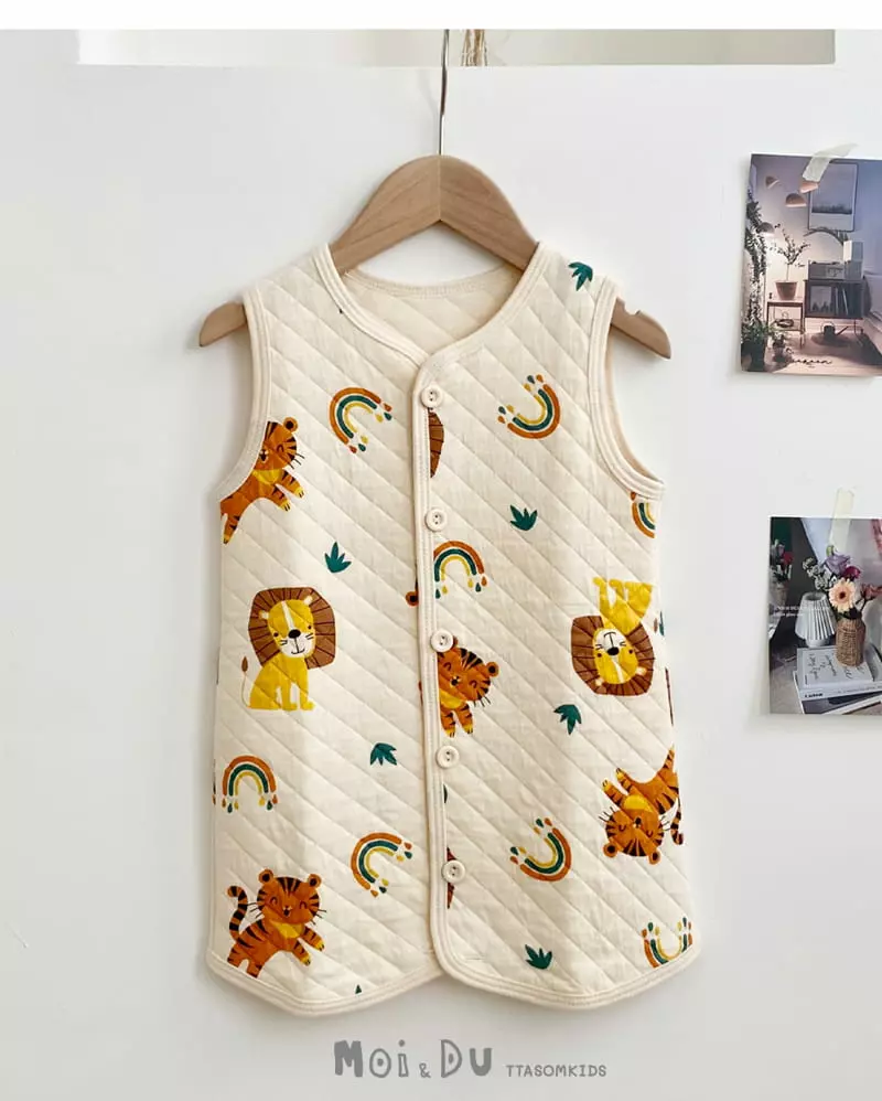 Ttasom - Korean Children Fashion - #magicofchildhood - Rainbow Animal Sleepvest