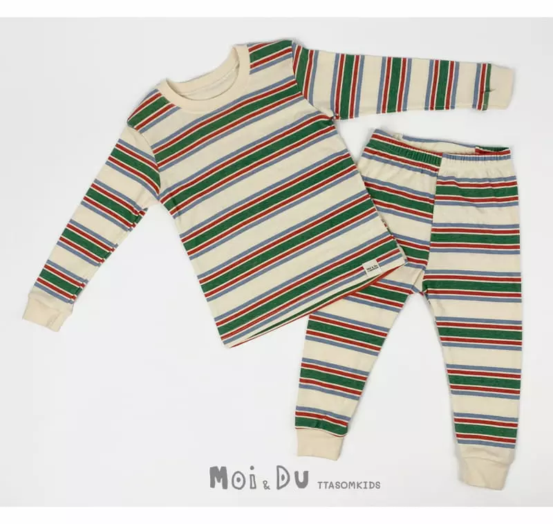 Ttasom - Korean Children Fashion - #minifashionista - Stripe Green 30 Fraise Easywear