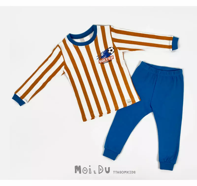 Ttasom - Korean Children Fashion - #todddlerfashion - Football 30 Fraise Easywear