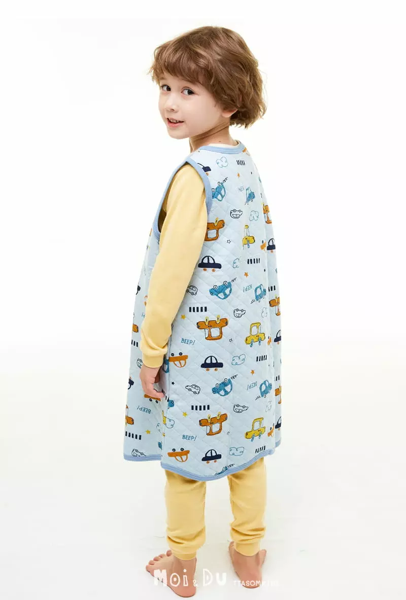 Ttasom - Korean Children Fashion - #toddlerclothing - Little Car Sleepvest - 6